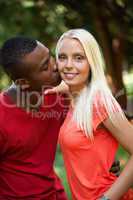 young couple in love summertime fun happiness romance