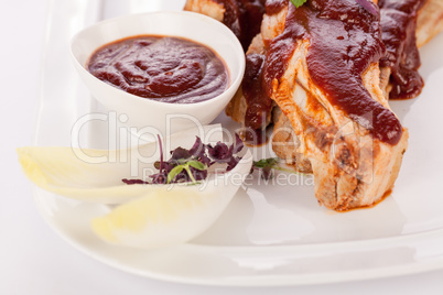 Delicious grilled pork ribs