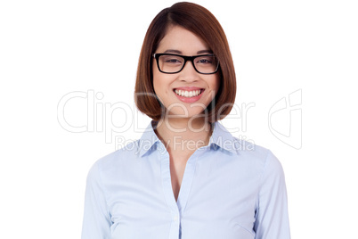 young successful attractive asian businesswoman isolated