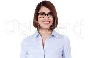 young successful attractive asian businesswoman isolated