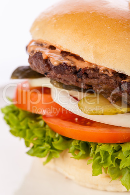 Cheeseburger with cole slaw