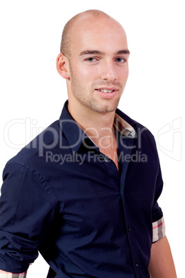 young adult attractive businessman smiling portrait isolated