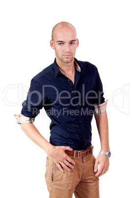 young adult attractive businessman smiling portrait isolated