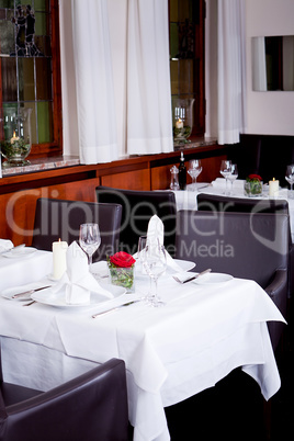 tables in restaurant decoration tableware empty dishware