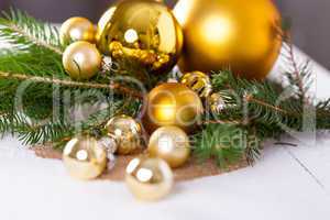 Golden Christmas decoration background