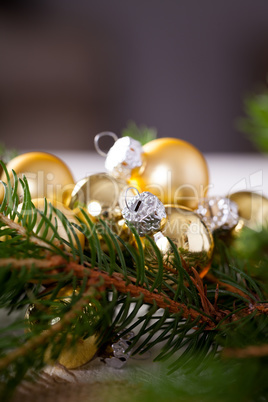 Golden Christmas decoration background