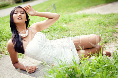 attractive young asian woman beauty portrait