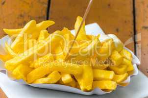 Pommes frites, French fries,Patatas Bravas,