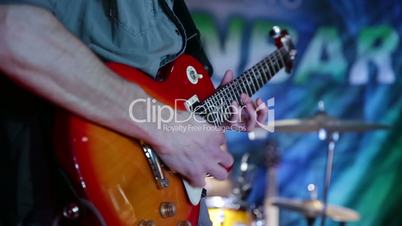 Band performs on stage, rock music concertStock video: