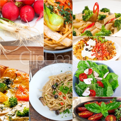 healthy Vegetarian vegan food collage