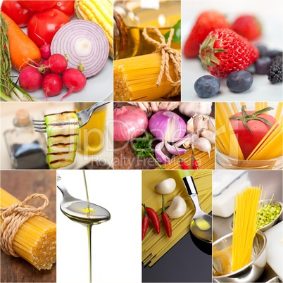 healthy Vegetarian vegan food collage