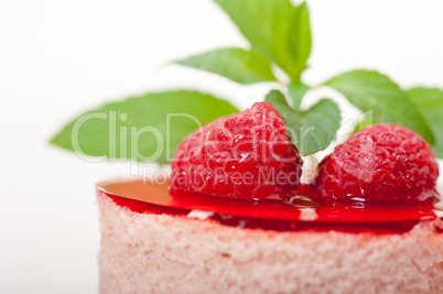 fresh raspberry cake mousse dessert