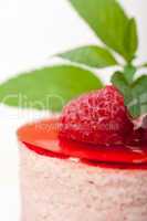 fresh raspberry cake mousse dessert