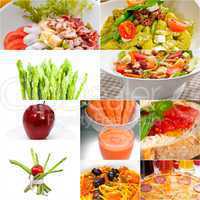 healthy Vegetarian vegan food collage