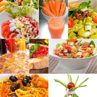 healthy Vegetarian vegan food collage