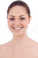 beautiful young smiling woman with healthy skin