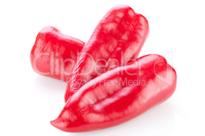 Fresh whole spicy red hot chili peppers