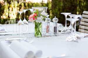 table in restaurant tableware glass banquet summer