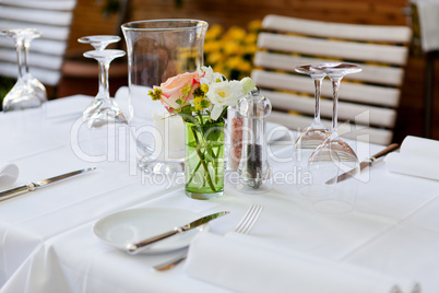 table in restaurant tableware glass banquet summer