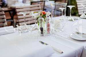 table in restaurant tableware glass banquet summer