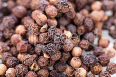 Background of black peppercorns