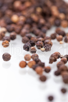 Background of black peppercorns