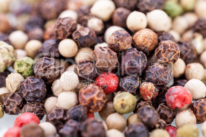 Background of black peppercorns