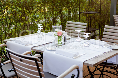 table in restaurant tableware glass banquet summer