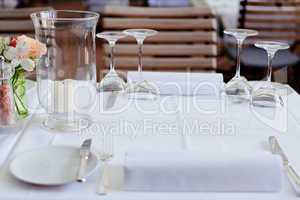 table in restaurant tableware glass banquet summer