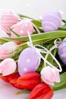 beautiful easter egg decoration colorfull eggs seasonal pastel