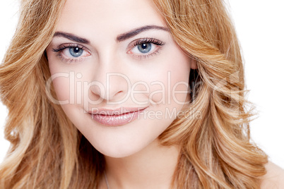 beautiful young woman portrait natural makeup