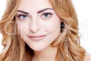 beautiful young woman portrait natural makeup