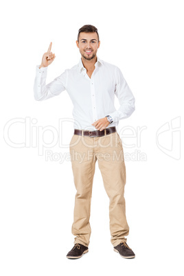 Confident young man with his hand in his pocket