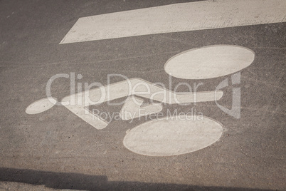 Cyclist road traffic sign