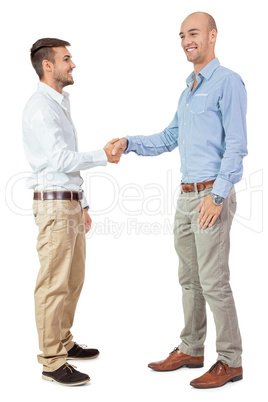 two business man and business card  isolated