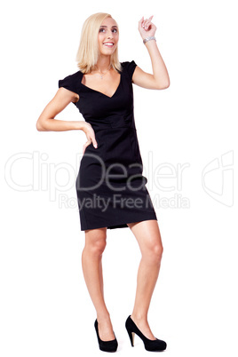 young attractive smiling business woman isolated