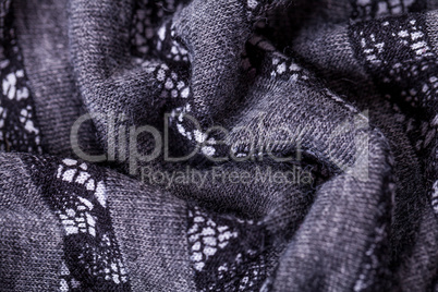 Closeup Gray Flax Linen