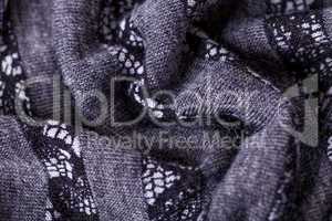 Closeup Gray Flax Linen