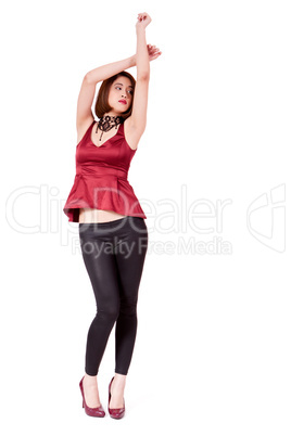 elegant young asian woman posing isolated