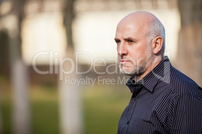 Confident attractive man standing waiting