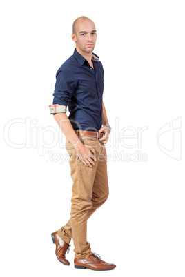 young adult attractive businessman smiling portrait isolated