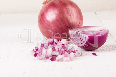 Fresh finely diced red onion