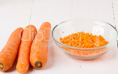 Finely diced fresh carrots