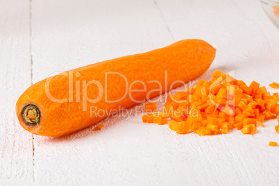 Finely diced fresh carrots