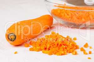 Finely diced fresh carrots