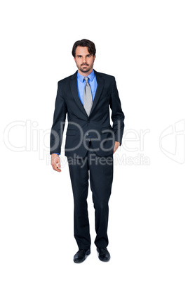 Confident relaxed business executive