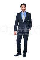 Confident relaxed business executive