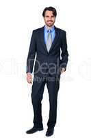 Confident relaxed business executive