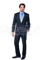 Confident relaxed business executive