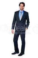 Confident relaxed business executive